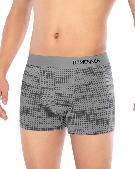 DAMENSCH Men's Regular Fit Cotton Pack of 2 Basic Printed Trunk