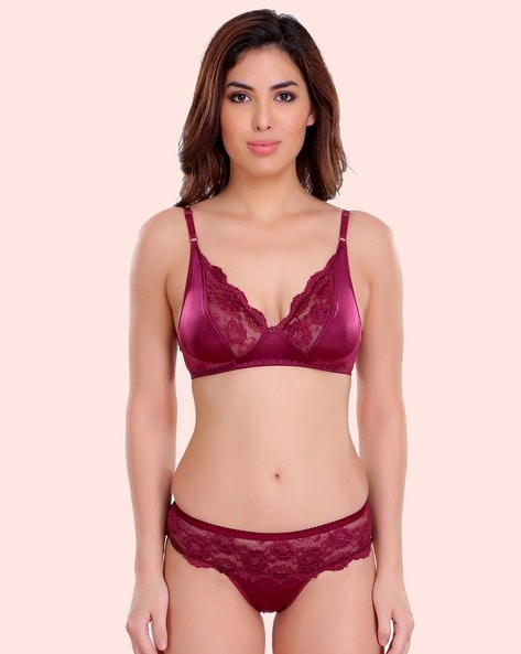 Buy online Maroon And Black Sexy Panty from lingerie for Women by