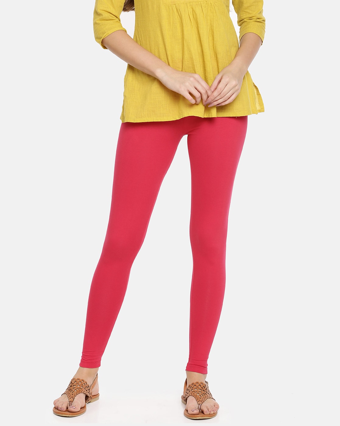 Buy Fuchsia Leggings for Women by ONE SKY Online | Ajio.com