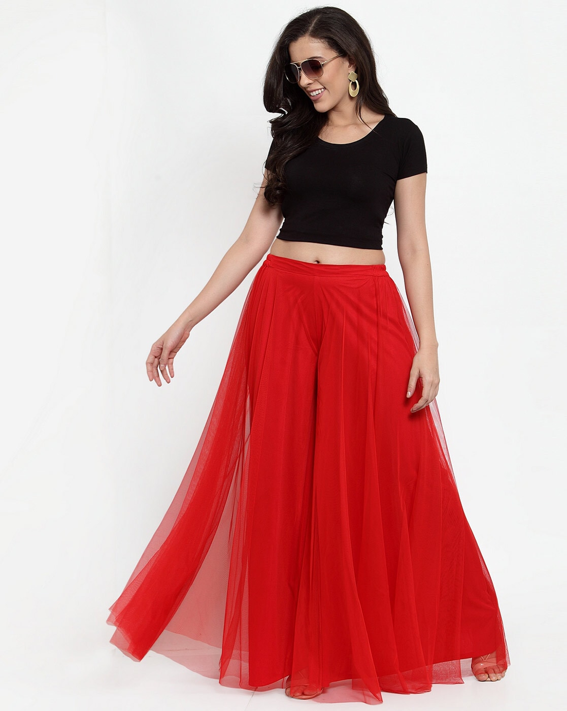 Buy online Red Solid Straight Pant from Skirts, tapered pants & Palazzos  for Women by W for ₹660 at 53% off