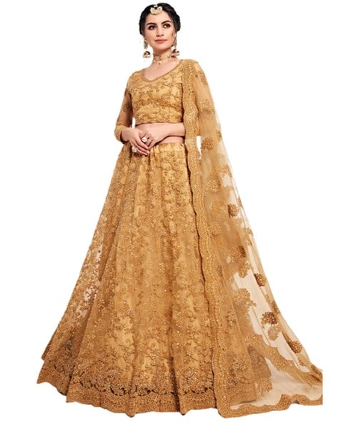 Golden store ghagra choli