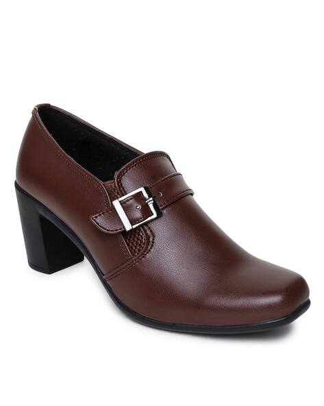 Price History of Valiosaa Slip-On Chunky Heeled Shoes from Ajio