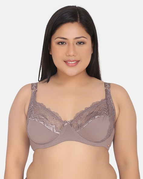 Buy Soie Single Layered Non Wired Full Coverage Bra - Black at Rs