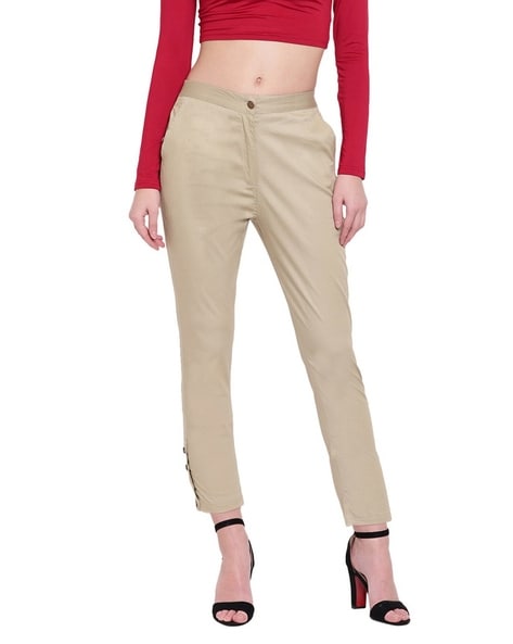 Ladies Cotton Cream Color Plain Pant, Size: S-XXL at Rs 205/piece in Jaipur