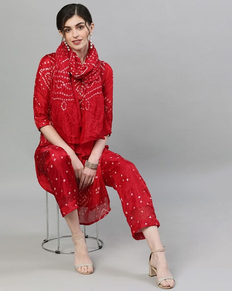 Buy INDO ERA Womens Cotton Blend Embroidered Straight Kurta Trouser With  Dupatta SetTealKD4TL9062Medium at Amazonin