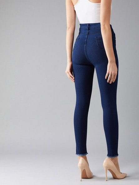 Buy Navy Blue Jeans & Jeggings for Women by Dolce Crudo Online | Ajio.com