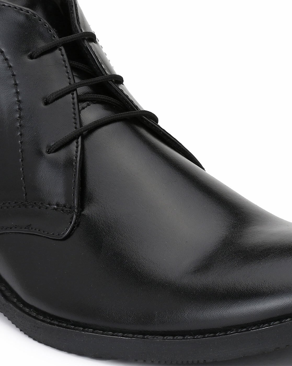 High ankle sale black formal shoes