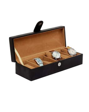 leather world Unisex 6 Slots Watch Organiser Box-picture-43