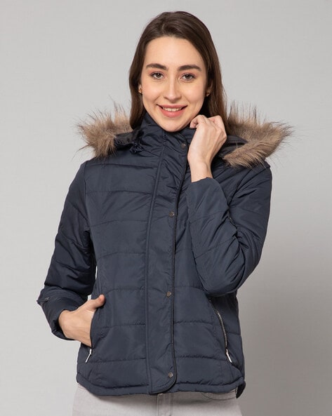 European White Womens Winter Jacket With Big Fur Hood And Thick Down Parkas  Warm And Cozy Winter Ladies Padded Winter Coats 211221 From Dou04, $39.67 |  DHgate.Com