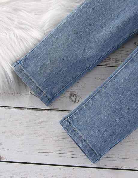 Mid Rise Jeans with Elasticated Waistband