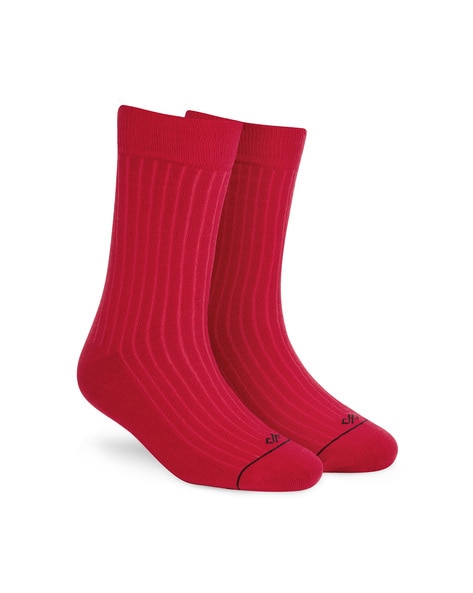 Men's Red and Gold Striped Socks