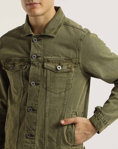 Buy Olive Green Jackets & Coats for Men by ALTHEORY Online