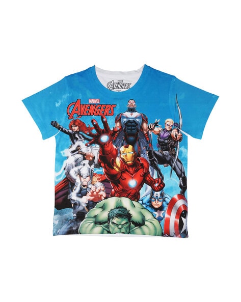 Marvel Avengers Avengers Print Crew-Neck T-shirt