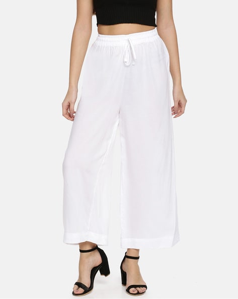 Buy Rangmanch By Pantaloons Off White Palazzo Trousers  Palazzos for Women  1742748  Myntra