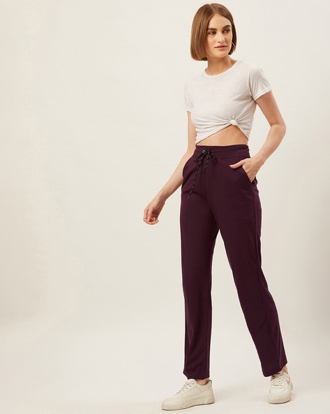 Buy Burgundy Track Pants for Women by Alsace Lorraine Paris Online