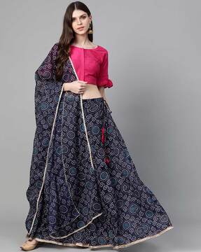 Chunri print clearance lehenga online