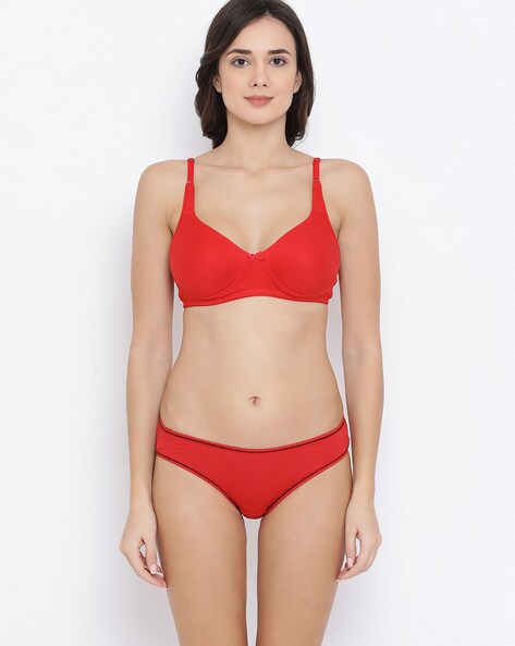 Clovia Women Bikini Red Panty - Buy Clovia Women Bikini Red Panty Online at  Best Prices in India