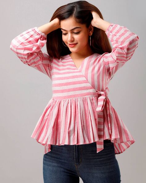 Buy Pink Tops Women by JAIPUR Online | Ajio.com