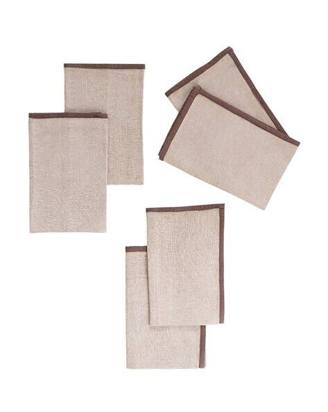 Pure Home And Living Set of 6 Square Table Napkins