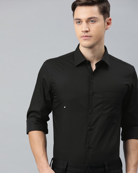 Buy Black Shirts For Men By Ivoc Online | Ajio.Com