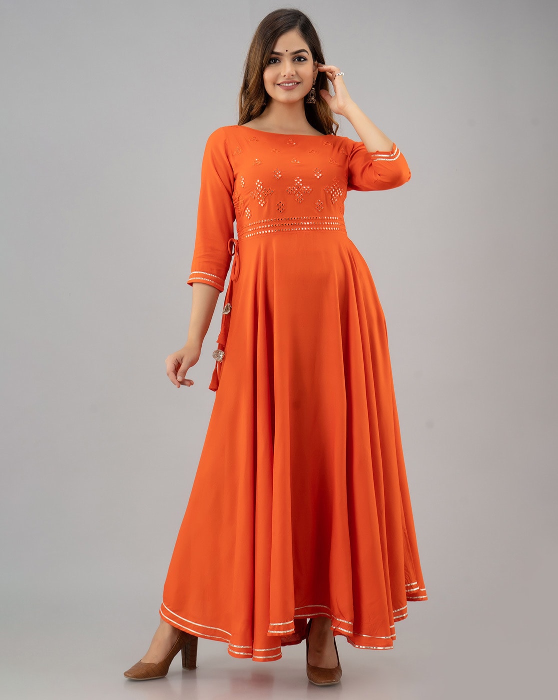 Buy Orange Dresses for Women by Kimayra Online | Ajio.com