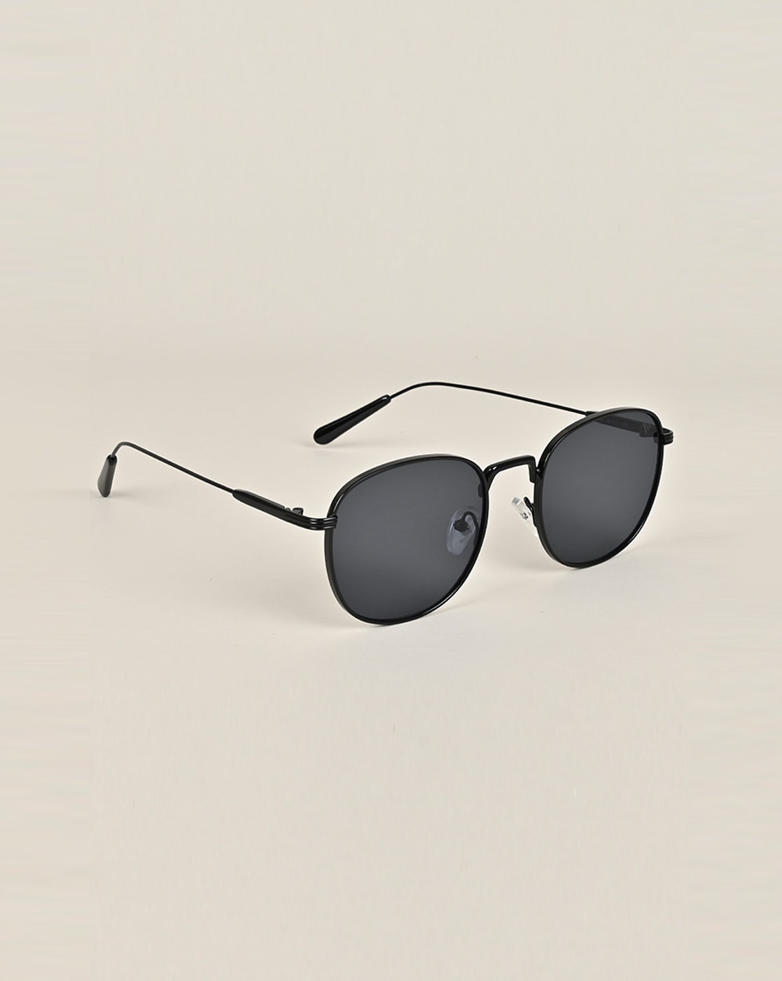 Voyage Round Black Silver Sunglasses - MG3051