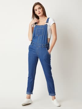 miss chase Denim Dungarees with Insert Pockets-picture-18