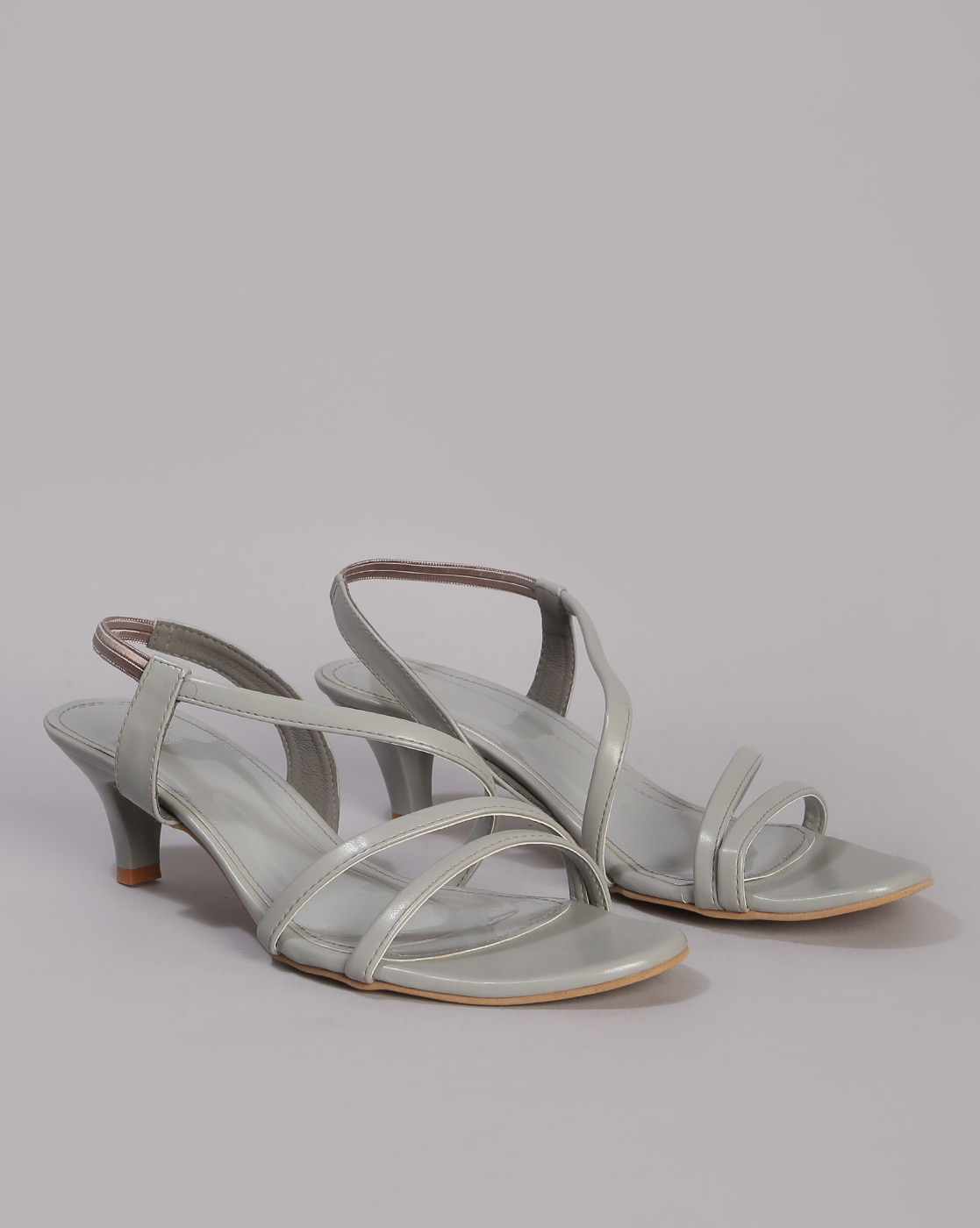 Grey low deals heel sandals