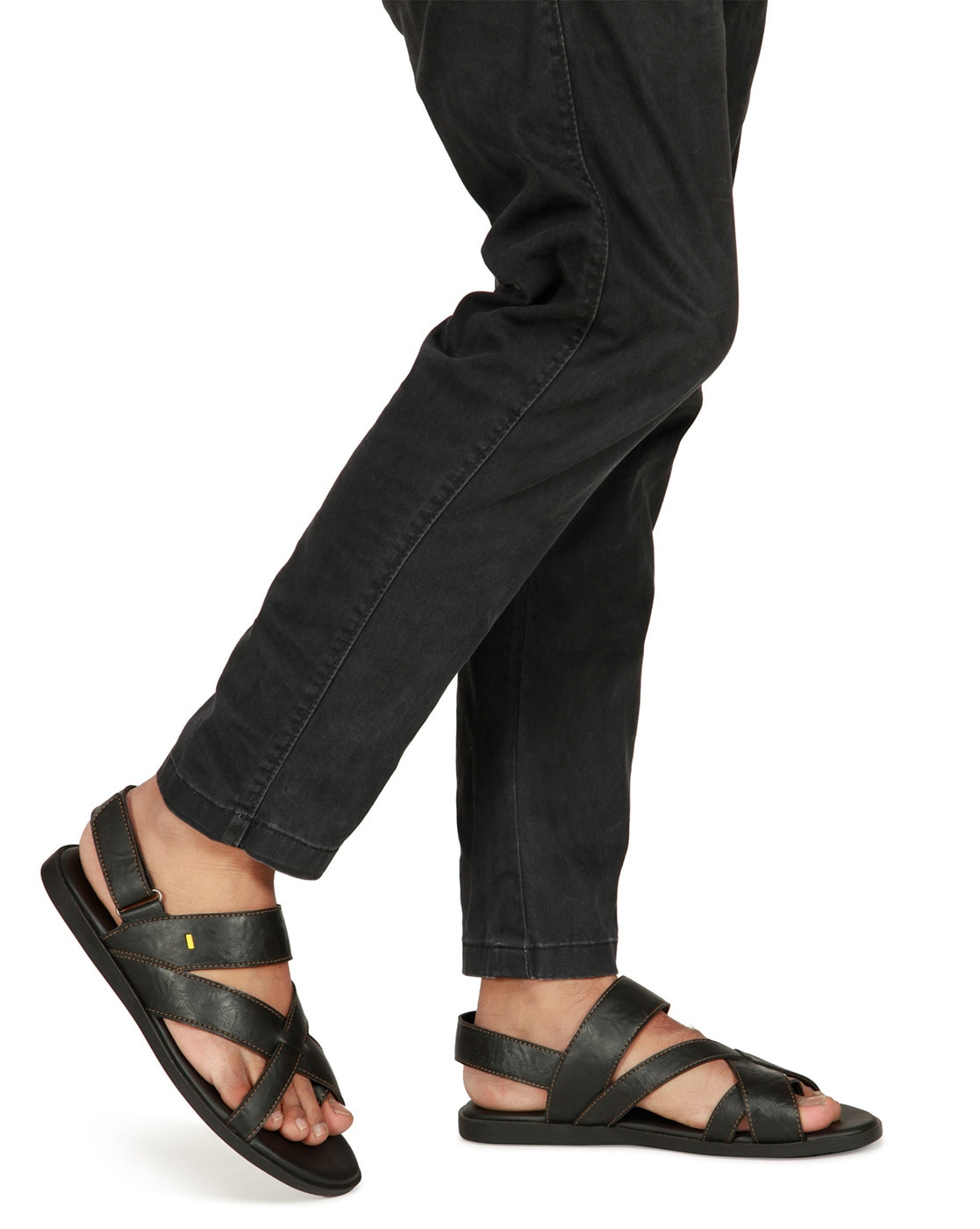 Buy Wine & Black Sandals for Men by Metro Online | Ajio.com