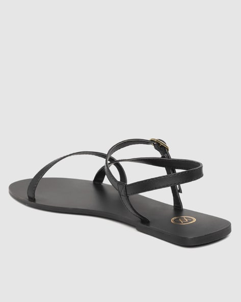 Buy Black Flat Sandals for Women by Twenty Dresses Online Ajio