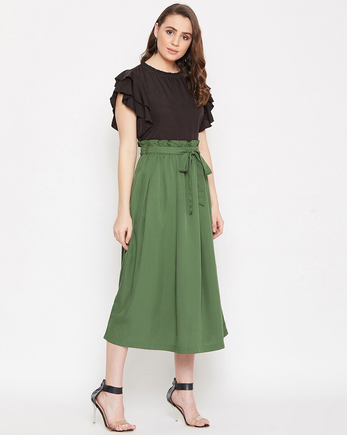 Belt wali outlet long skirt