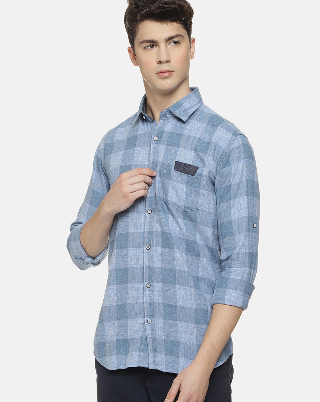 Buy Blue Shirts for Men by Campus Sutra Online