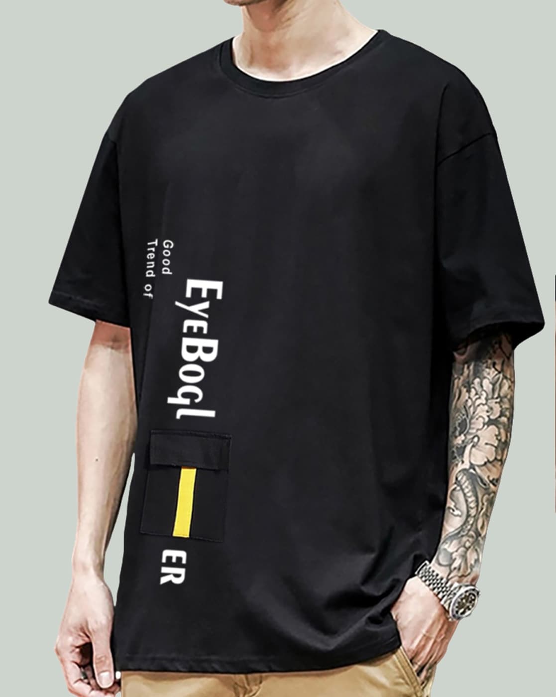 Buy Black Tshirts for Men by EYEBOGLER Online