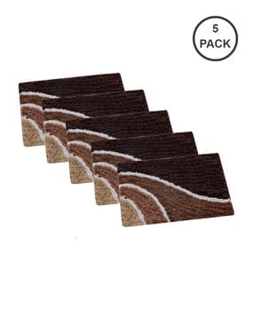 aazeem Pack of 5 Anti-Skid Cotton Door Mats 16"x 24"-picture-43