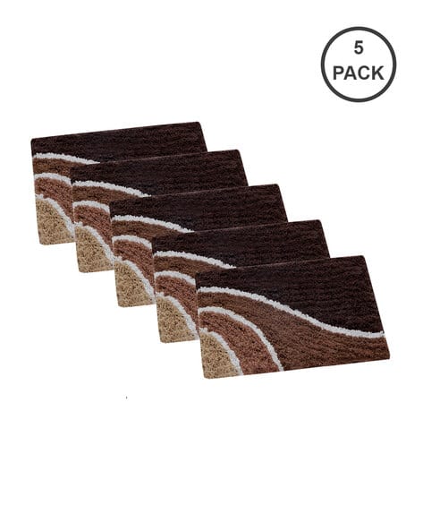 AAZEEM Pack of 5 Anti-Skid Cotton Door Mats 16"x 24"