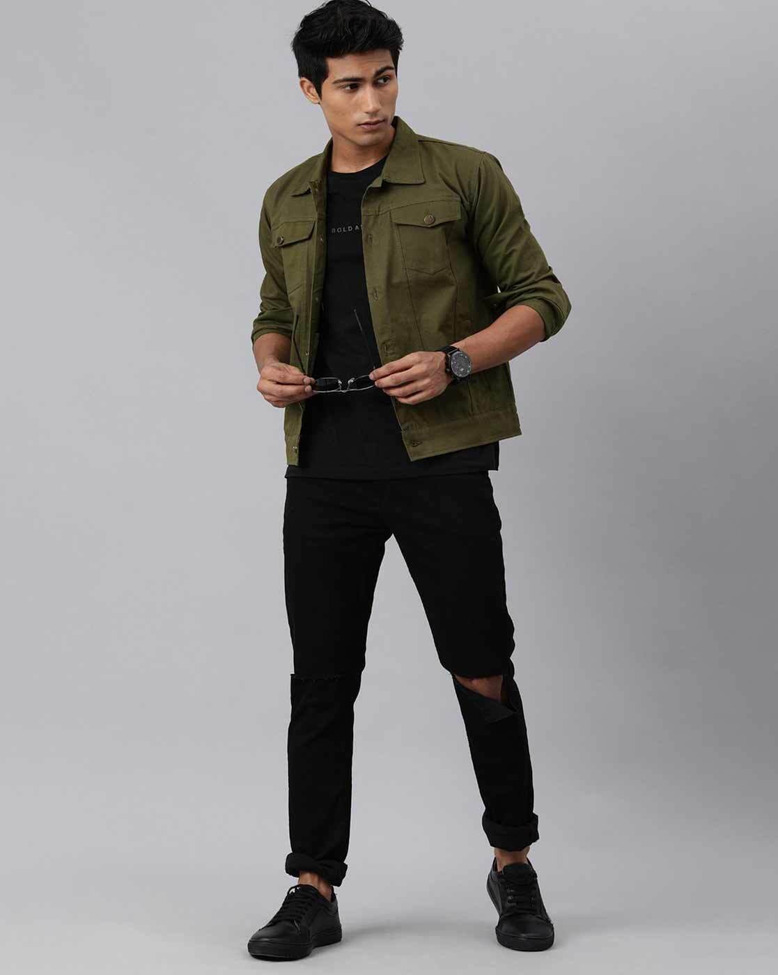 Buy Green Jackets & Coats for Men by VOXATI Online | Ajio.com
