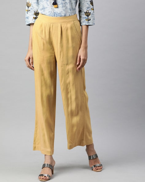 Buy Beige Trousers & Pants for Women by Jaipur Kurti Online