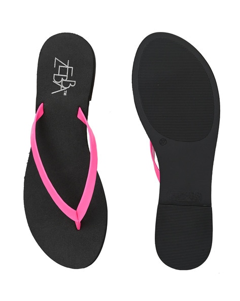 Flip-Flops with Contrast Thong-Strap