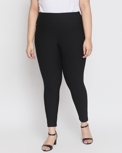 Buy Women's Plus Size Full Length Jeggings with Pocket Detail and  Elasticised Waistband Online