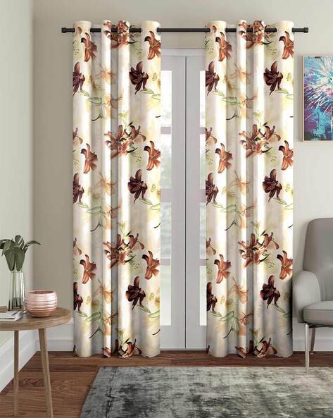 Buy Brown & Beige Curtains & Accessories for Home & Kitchen by Home Sizzler  Online