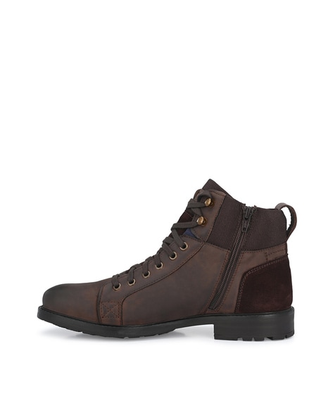 Marc Loire Brown Ankle Length Combat Boots - Buy Marc Loire Brown Ankle  Length Combat Boots Online at Best Prices in India on Snapdeal