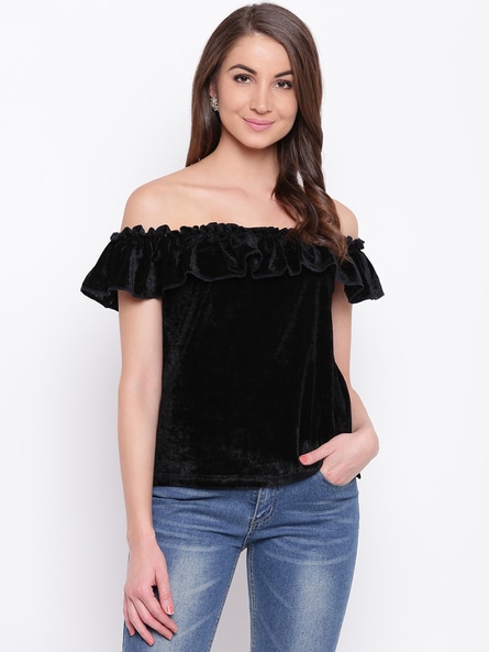 Buy Black Tops for Women by Mayra Online