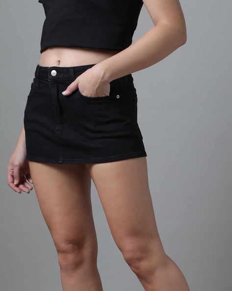 Island Denim Skirt - black in 2023 | Plus size skirts, Chic skirts, Off  duty outfits
