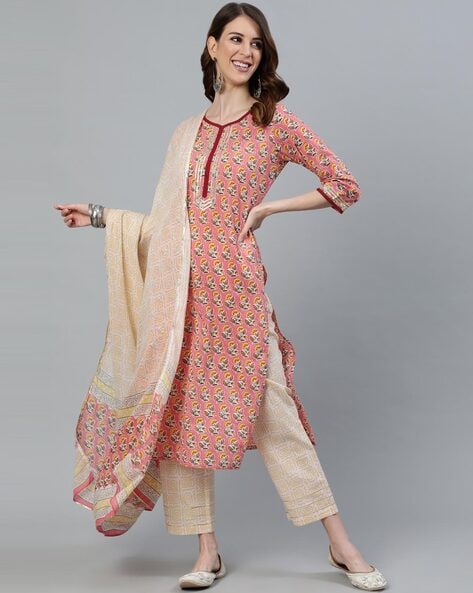 Buy Multicoloured Kurta Suit Sets for Women by Jaipur Kurti Online | Ajio .com-saigonsouth.com.vn