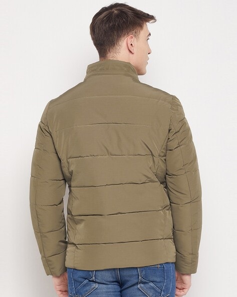 Quilted Slim Fit Jacket with Detachable Hood