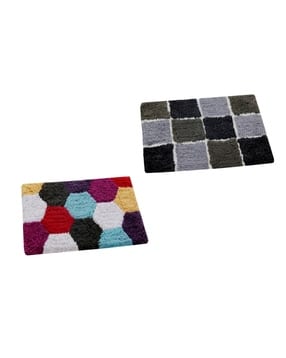 aazeem Set of 2 Anti Skid Cotton Door Mat 16"x24"-picture-9