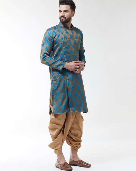 Black Readymade Kurti With Dhoti Style Punjabi Pant