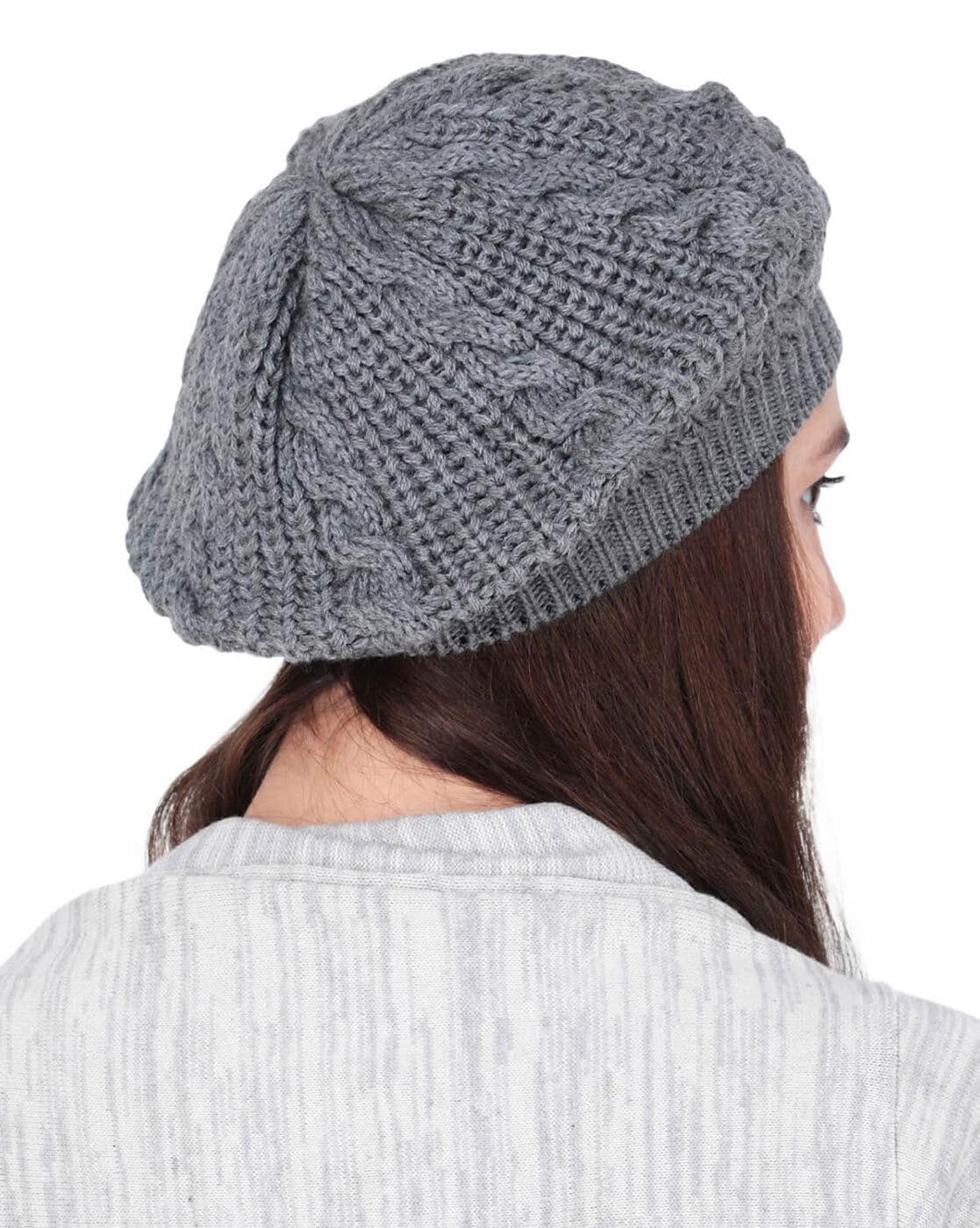 Bharatasya Unisex Grey Beanie Cap, Cable Knitted in Soft Acrylic Wool. (Grey) At Nykaa, Best Beauty Products Online