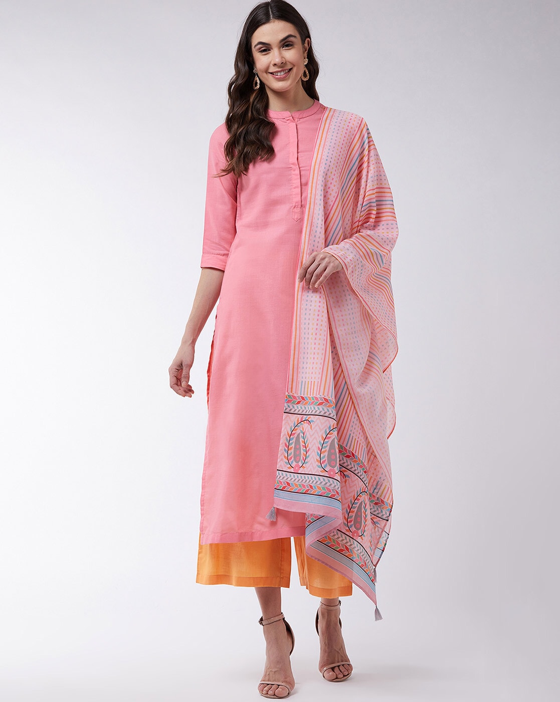 Buy Pink Fusion Wear Sets for Women by PANNKH Online