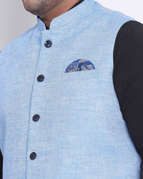 Blue - Nehru Jackets - Indian Wear for Men - Buy Latest Designer Men wear  Clothing Online - Utsav Fashion